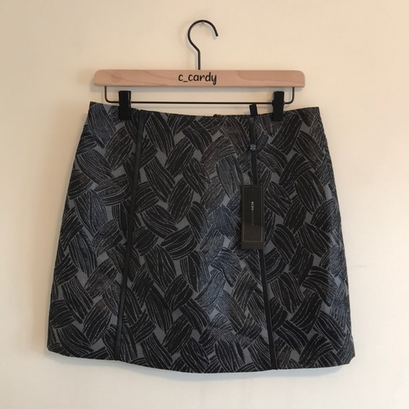 NWT BCBG MaxAzria Basket Weave Jacquard Mini Skirt - Picture 2 of 7